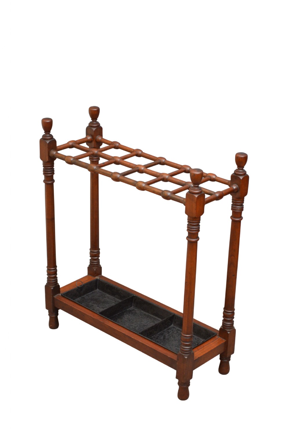 Stylish Arts And Crafts Umbrella Stand In Mahogany Walking Stick Stand