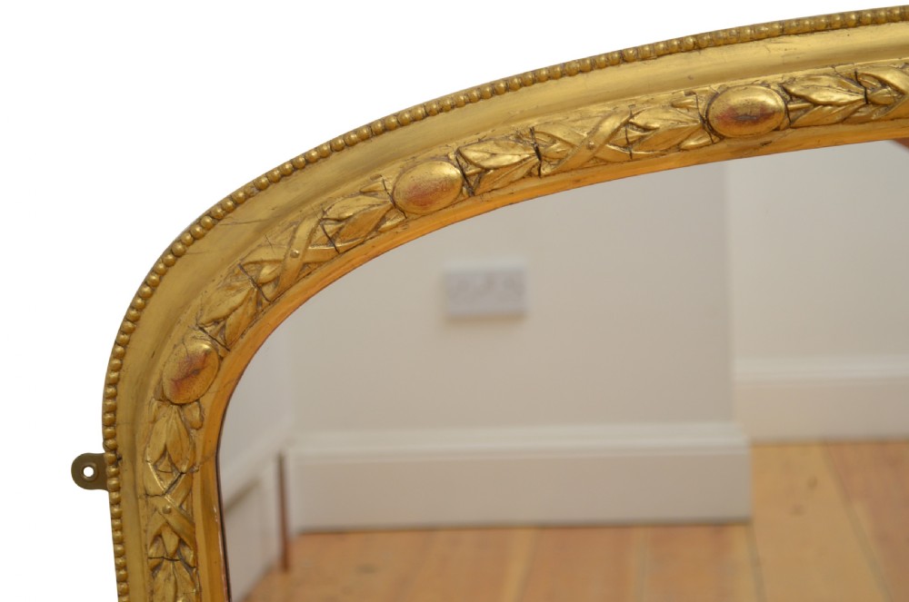 Victorian Gilded Overmantel Mirror H81cm View V