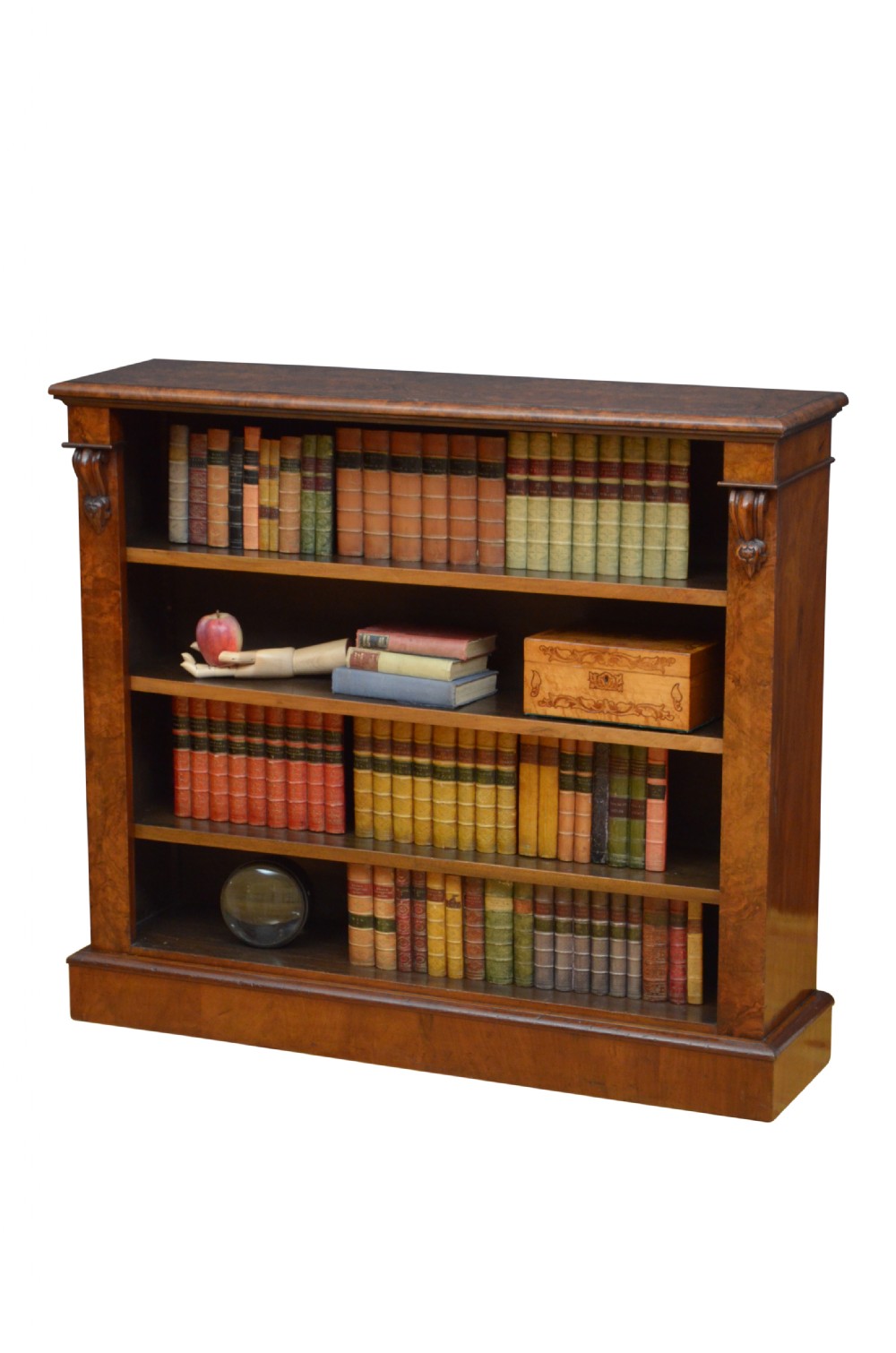 Druce & Co Victorian Walnut Open Bookcase