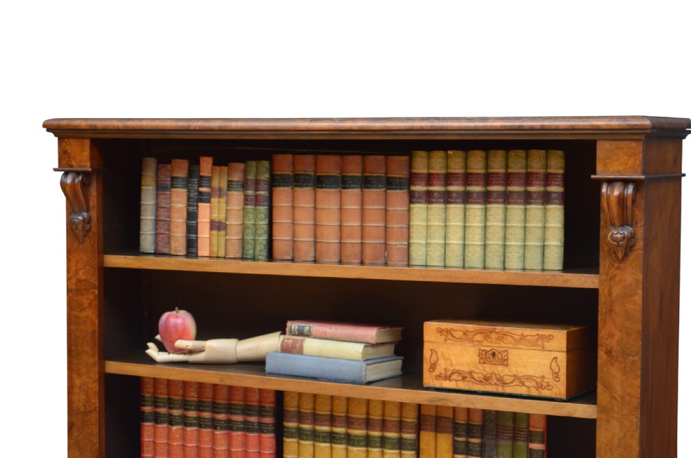 Druce & Co Victorian Walnut Open Bookcase View V
