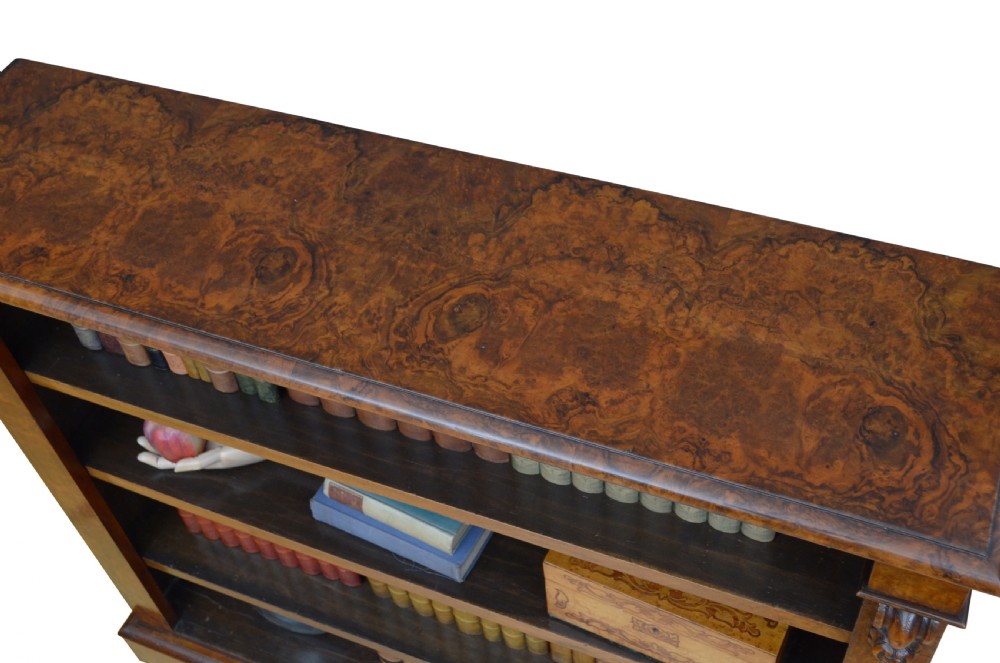 Druce & Co Victorian Walnut Open Bookcase View VII