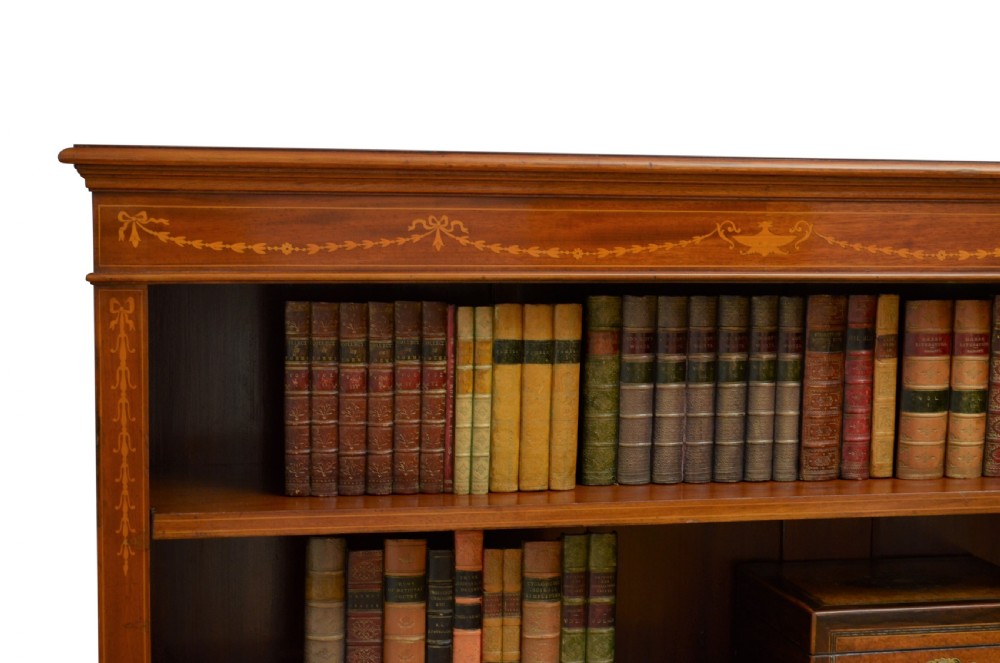 Edwardian Mahogany Open Bookcase View VII