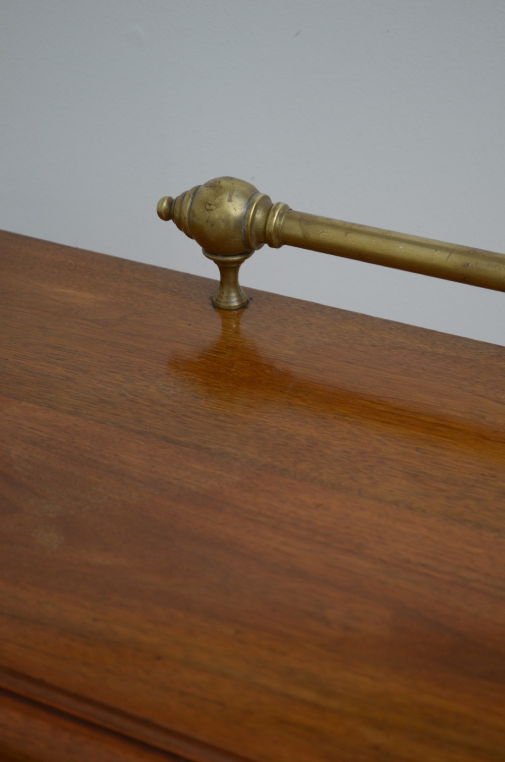 English Victorian Solid Walnut Hall Bench View V