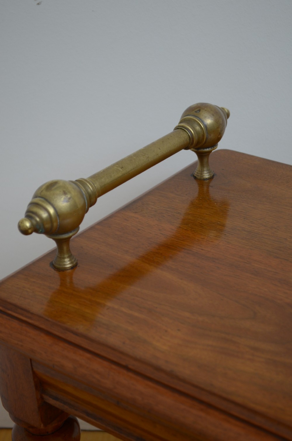 English Victorian Solid Walnut Hall Bench View VI