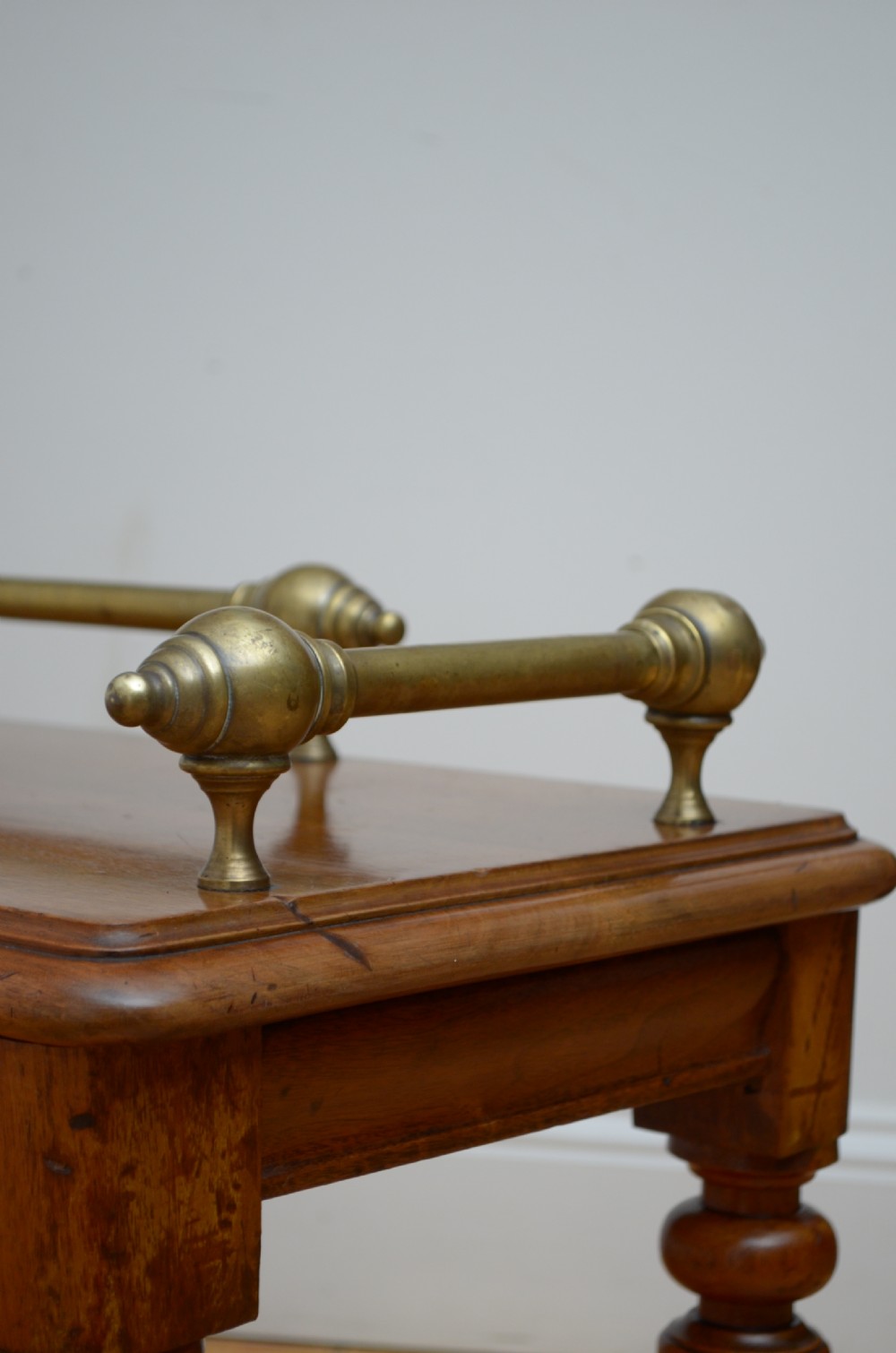 English Victorian Solid Walnut Hall Bench View VIII