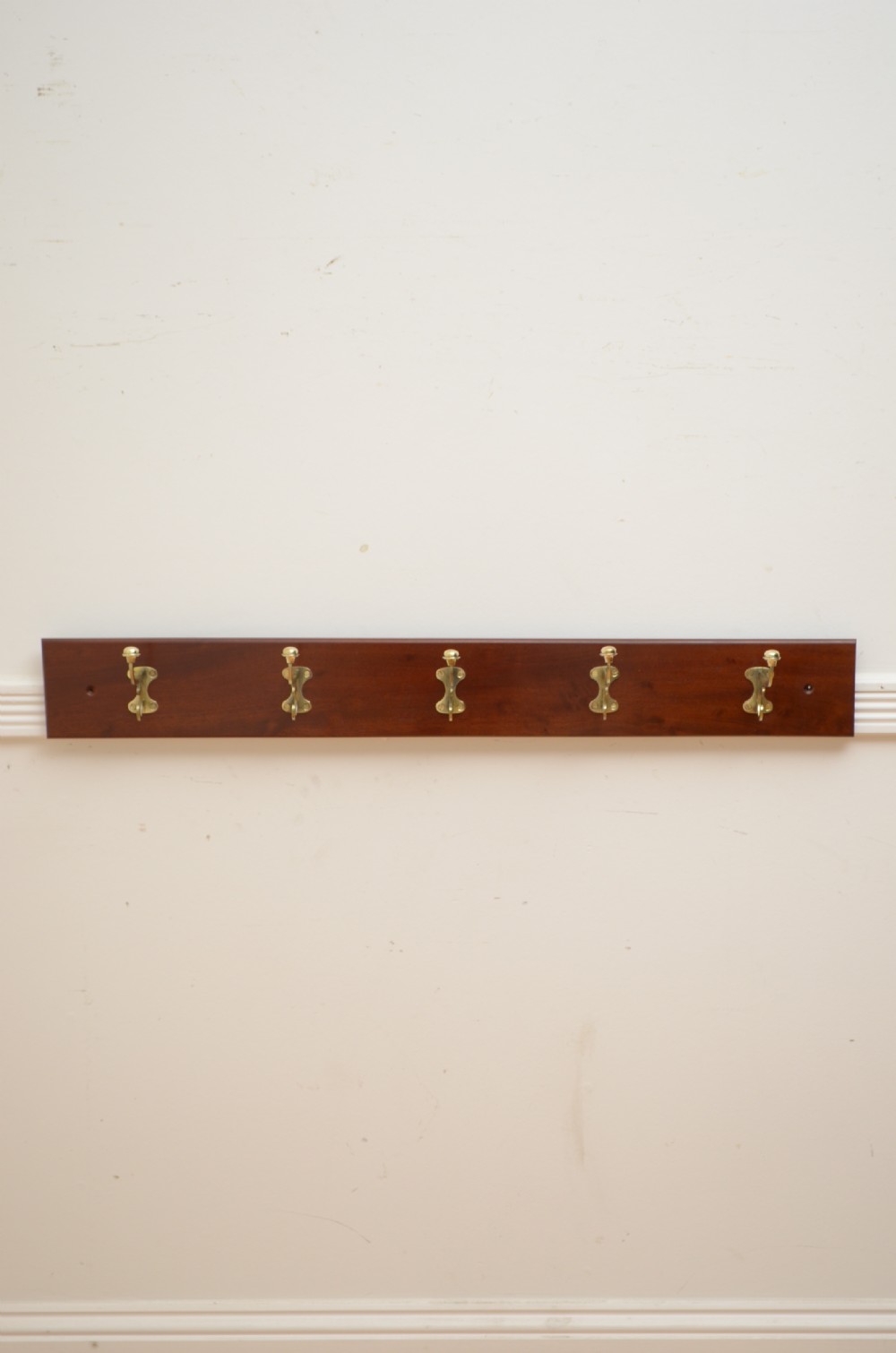 Victorian Brass Coat Hooks Rack View VI