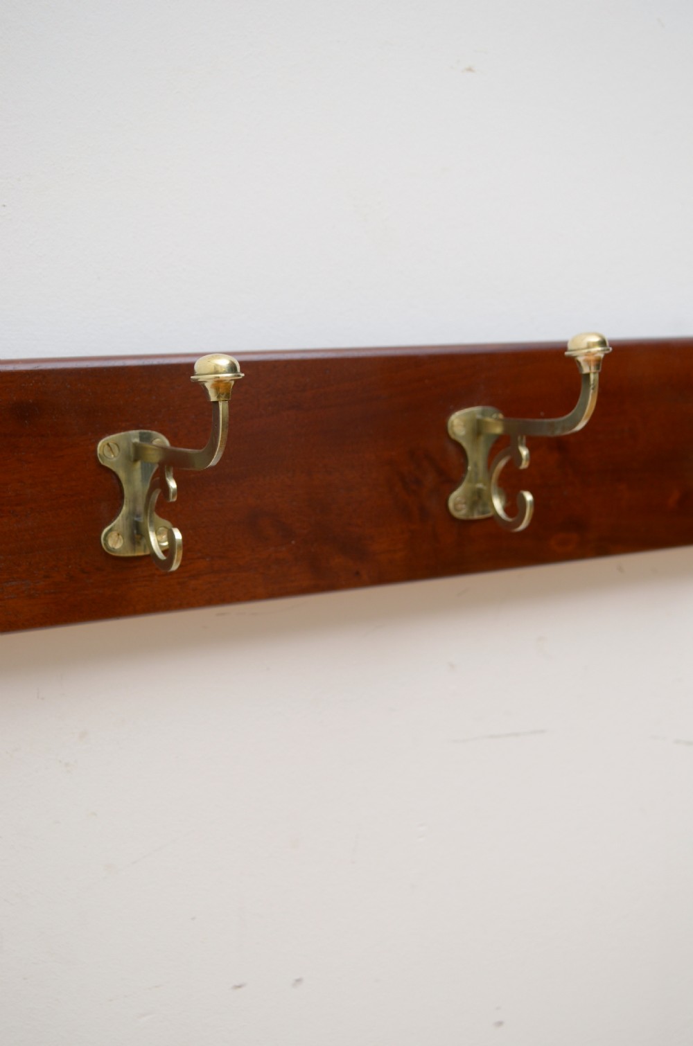 Victorian Brass Coat Hooks Rack View X
