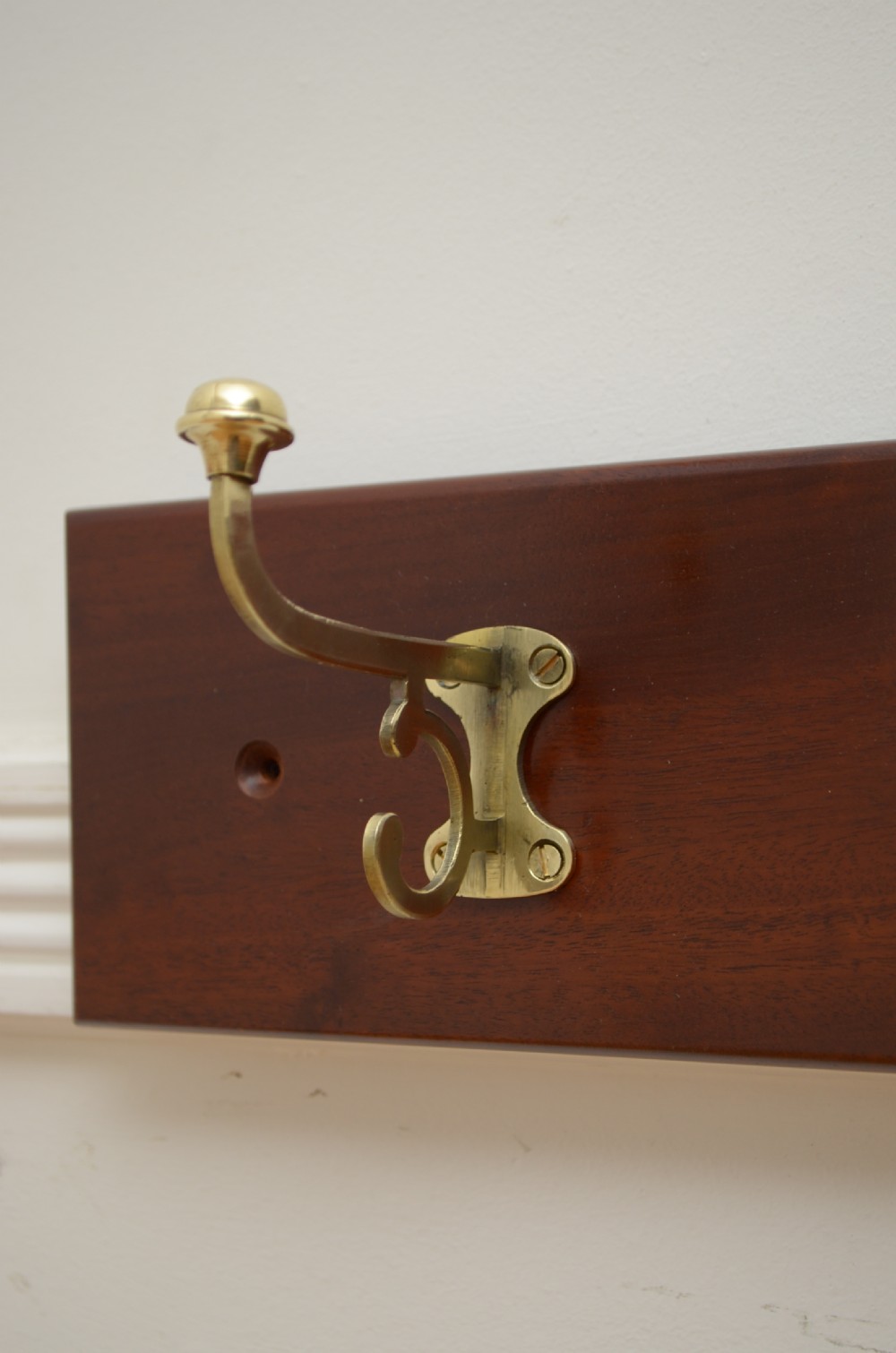 Victorian Brass Coat Hooks Rack View XVI