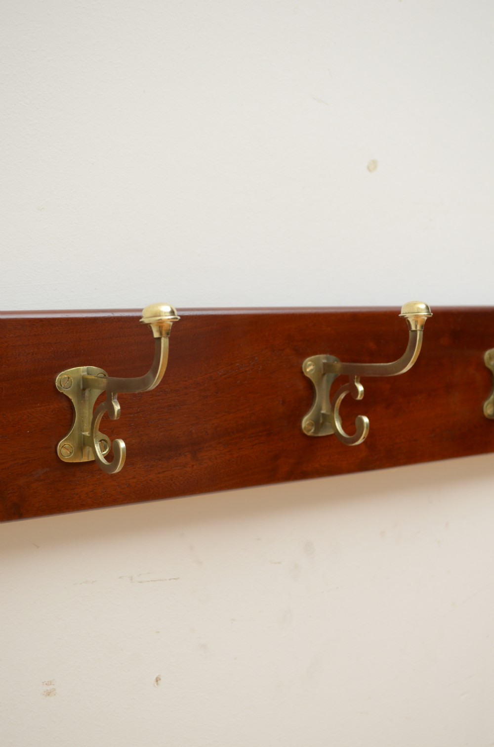 Victorian Brass Coat Hooks Rack View XVII