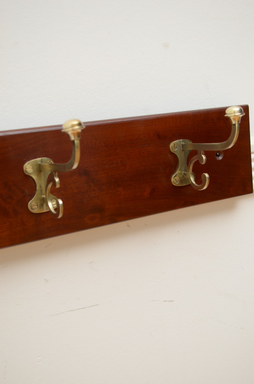 Victorian Brass Coat Hooks Rack View XVIII