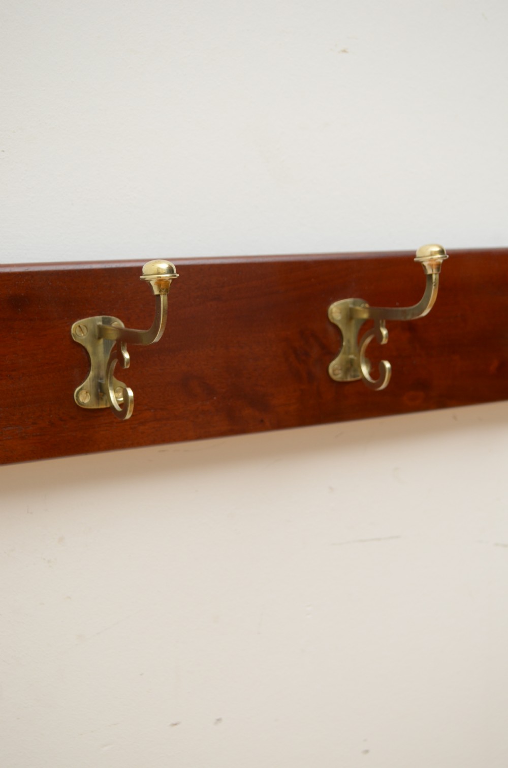Victorian Brass Coat Hooks Rack View XX