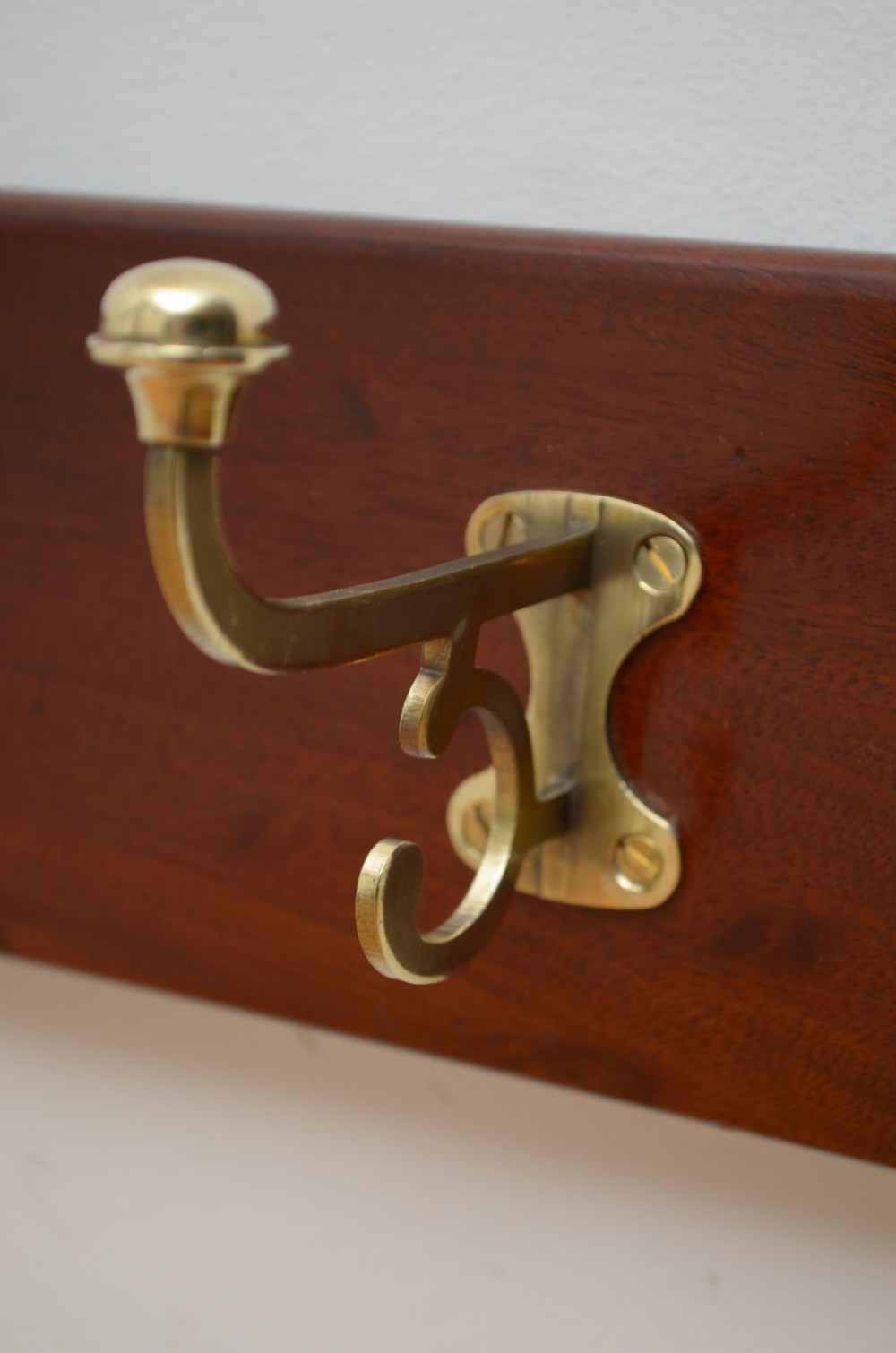 Victorian Brass Coat Hooks Rack View XXI