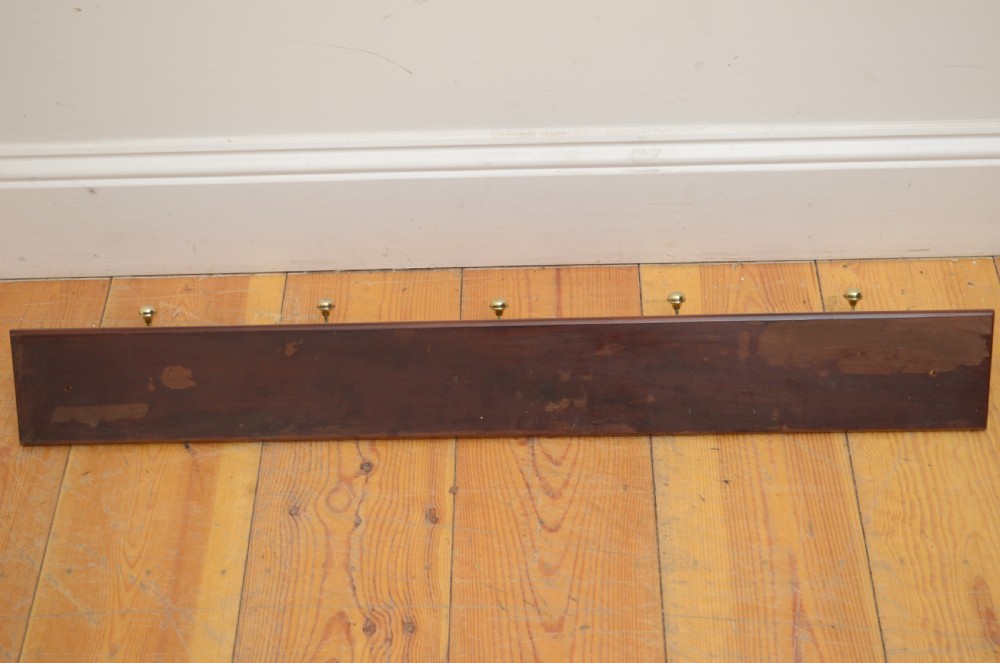 Victorian Brass Coat Hooks Rack View XXIII