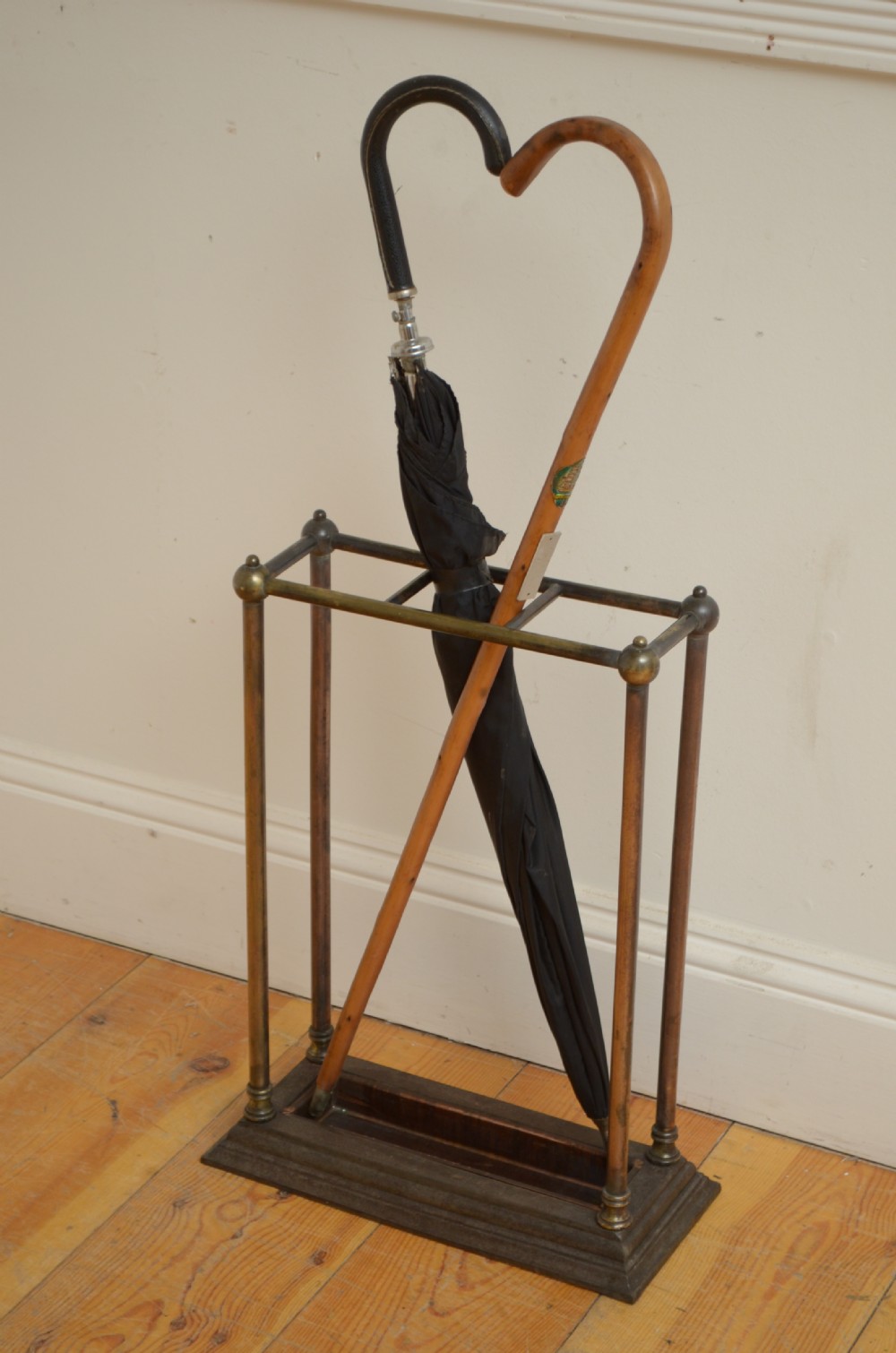  Metal Umbrella Stand of Narrow Proportions  View XII