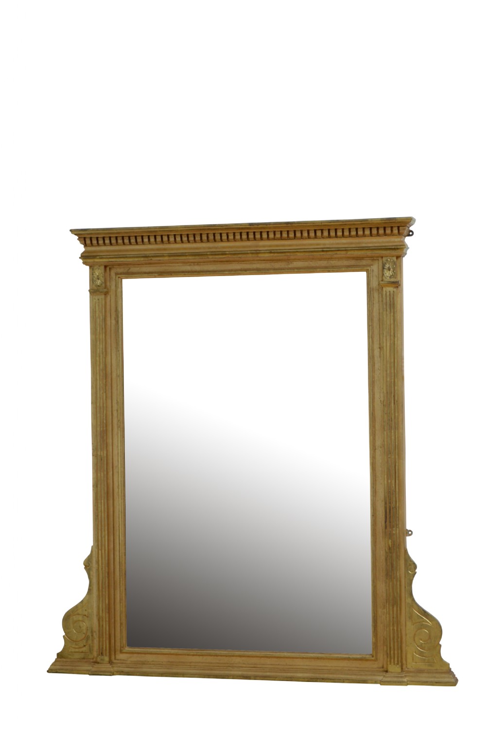 Late Victorian English Giltwood Overmantel Mirror H131cm