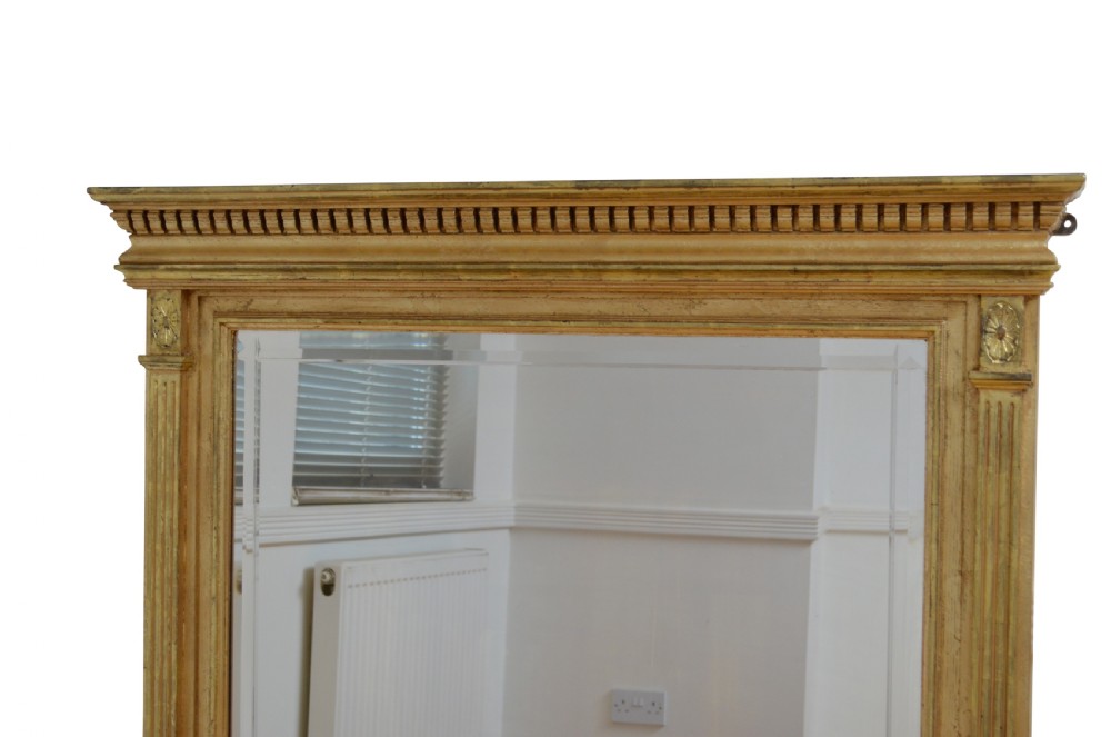 Late Victorian English Giltwood Overmantel Mirror H131cm View VII