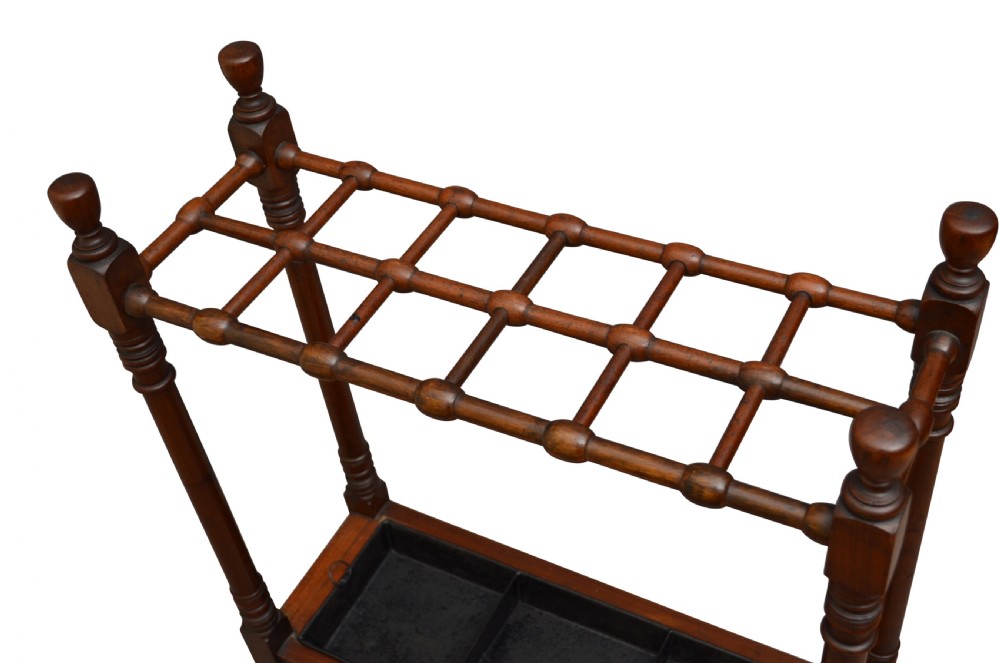 Stylish Arts And Crafts Umbrella Stand In Mahogany View II