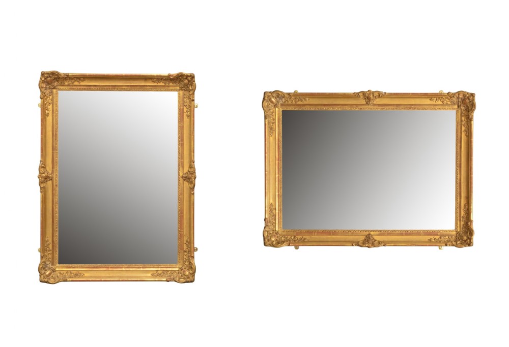Attractive 19th Century Gilt Mirror H64cm View III