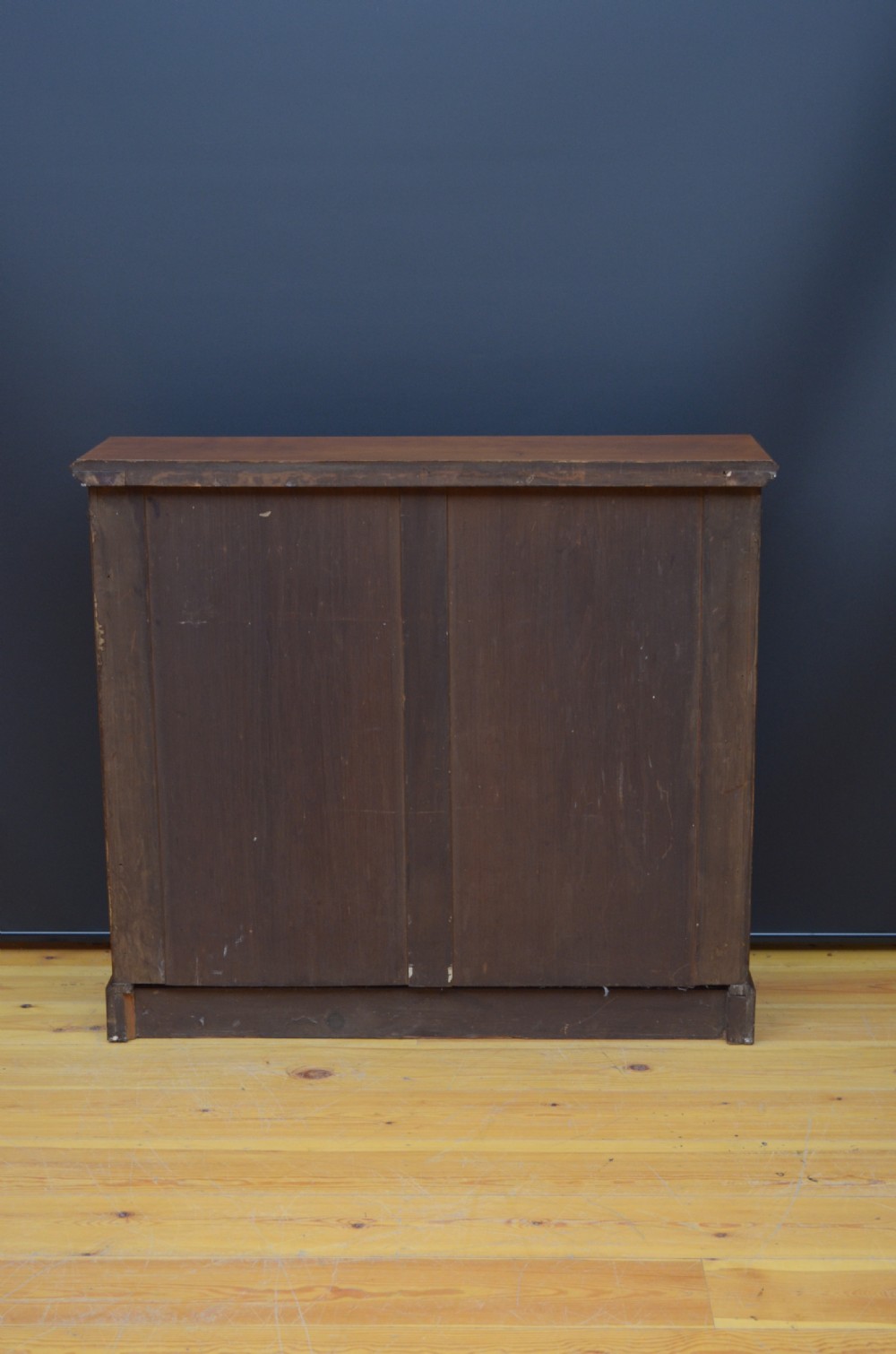 A Low Late Victorian Solid Walnut Open Bookcase View XV