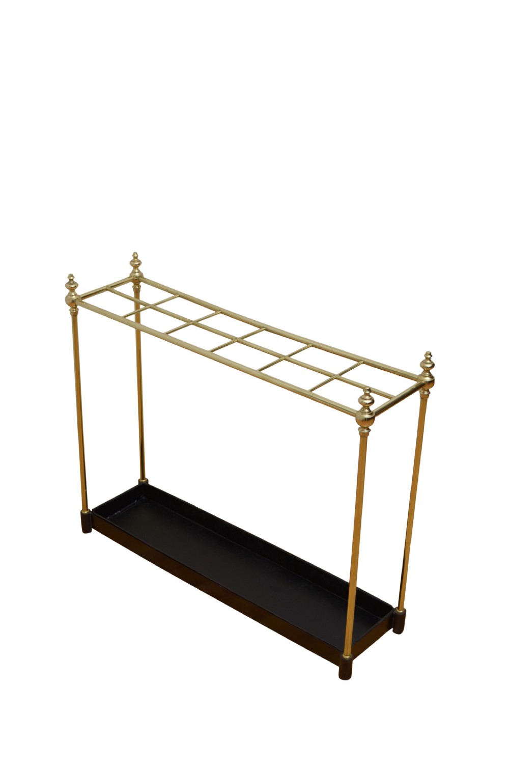 A Large Antique Umbrella Stand In Brass Walking Stick Stand