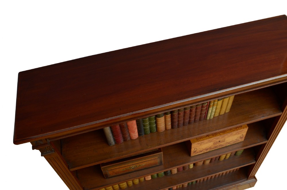 Victorian Mahogany Open Bookcase View V