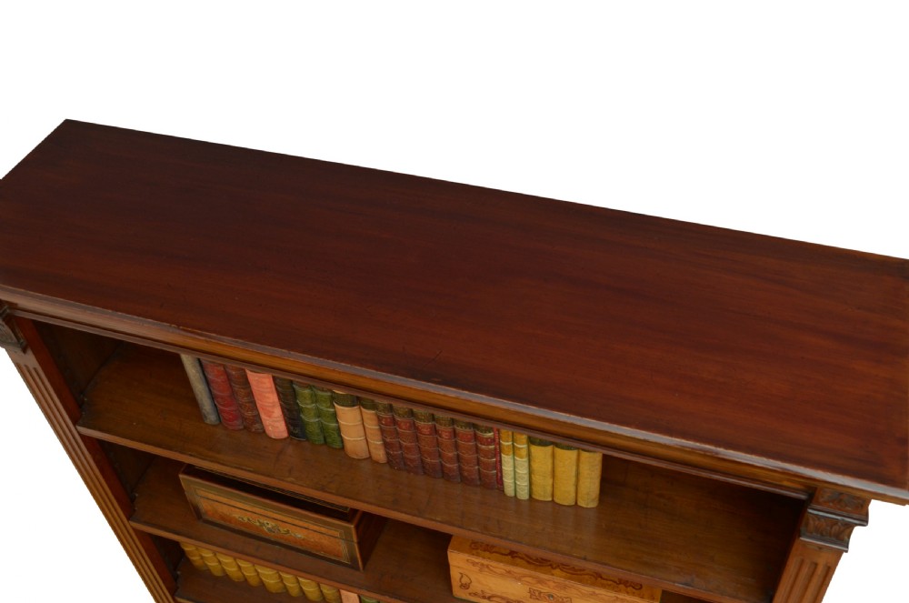 Victorian Mahogany Open Bookcase View VI