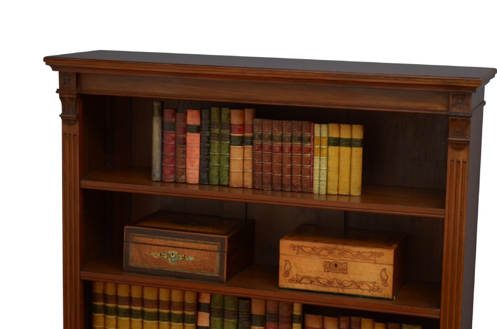 Victorian Mahogany Open Bookcase View X