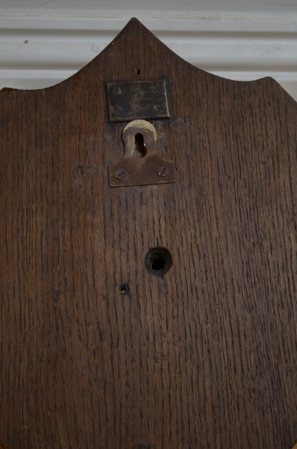 Victorian Brass and Oak Coat Hooks View VIII