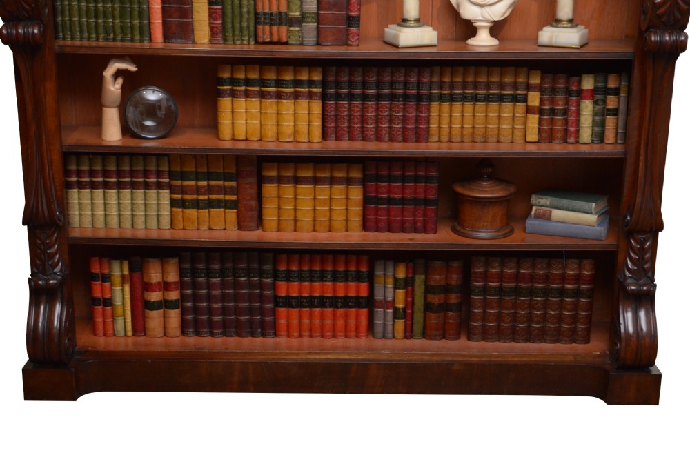 Imposing William IV Mahogany Open Bookcase View XVII