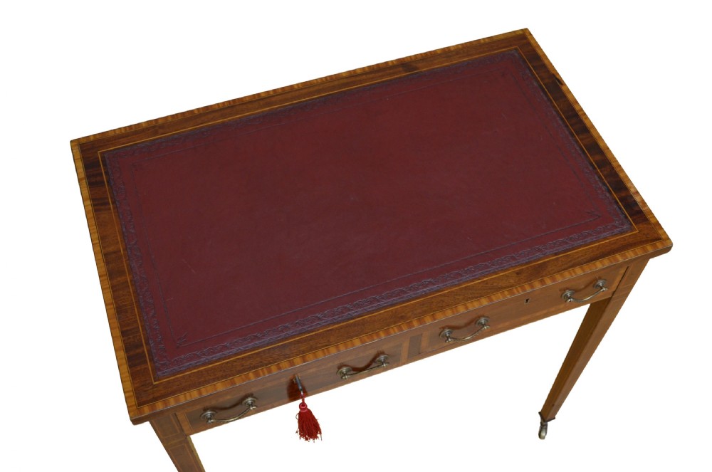 English Edwardian Dressing Table In Mahogany or Writing Table View IV