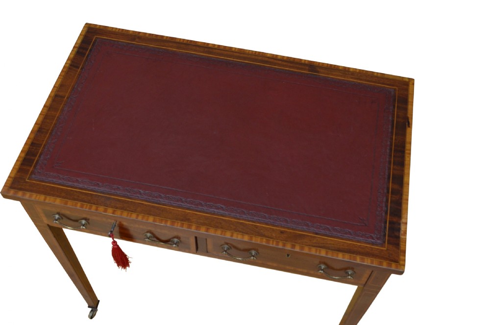 English Edwardian Dressing Table In Mahogany or Writing Table View V