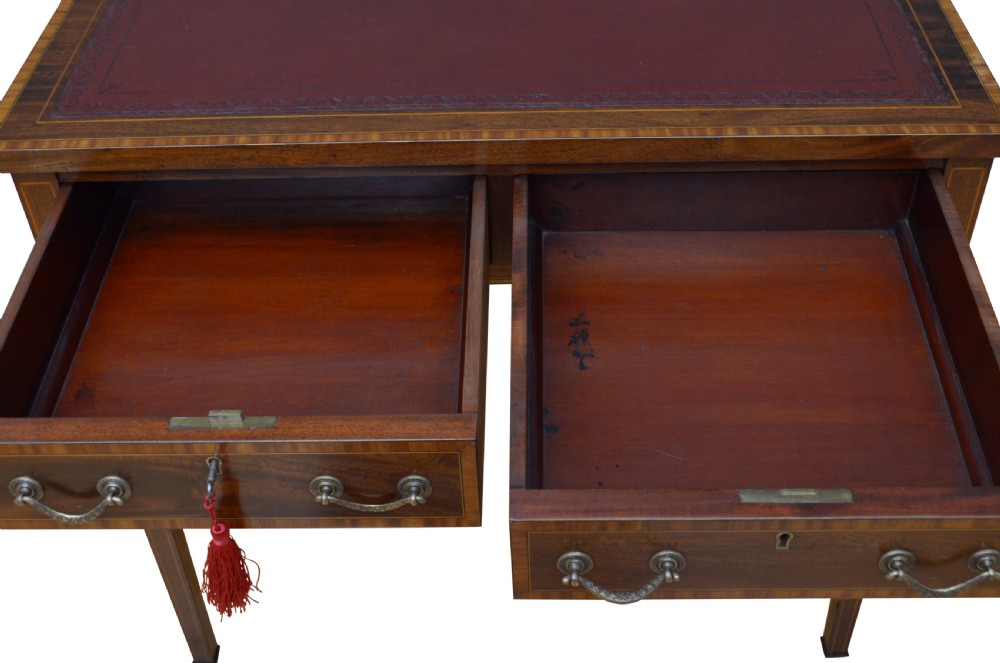 English Edwardian Dressing Table In Mahogany or Writing Table View IX