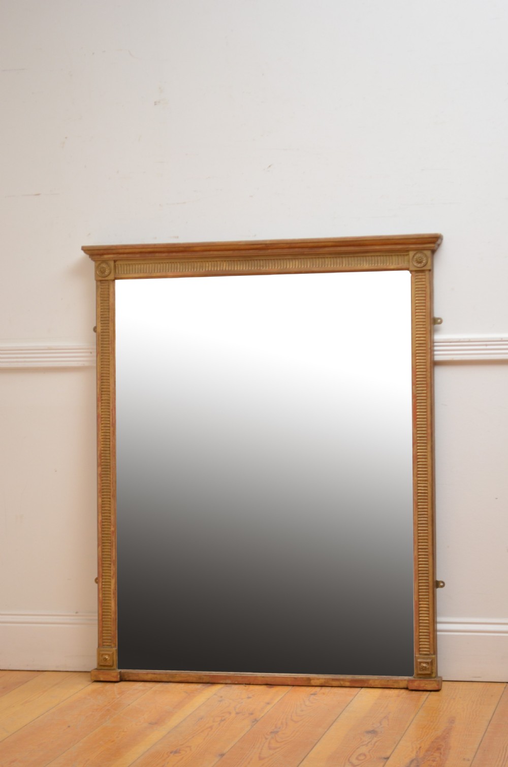 English Antique Giltwood Wall Mirror H120cm