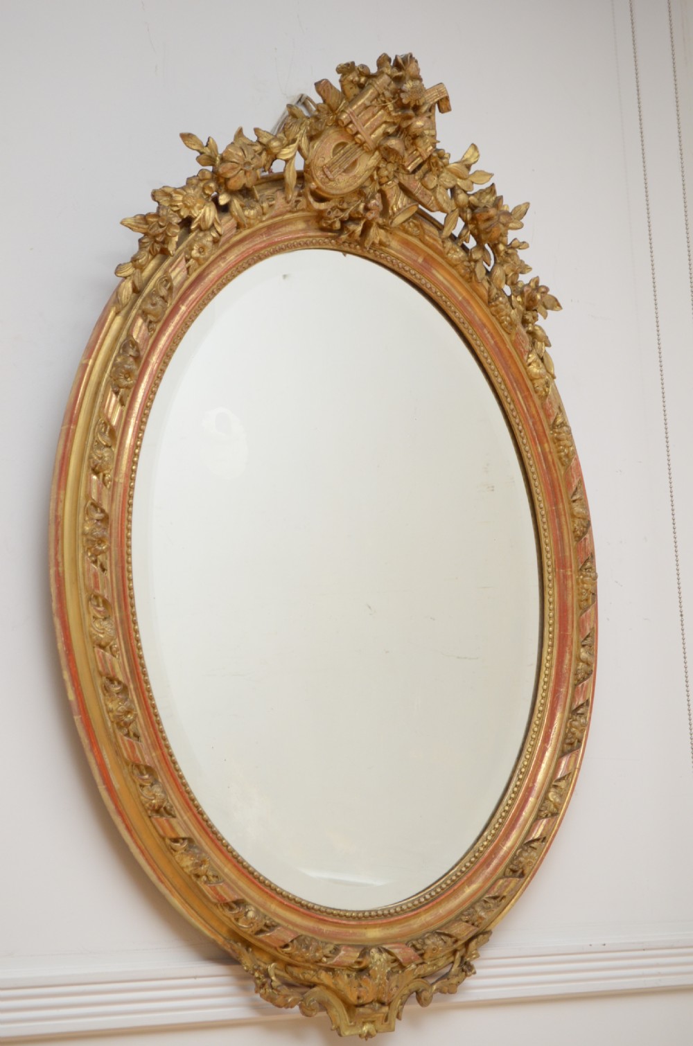 19th Century French Gilt Wall Mirror H119cm View III