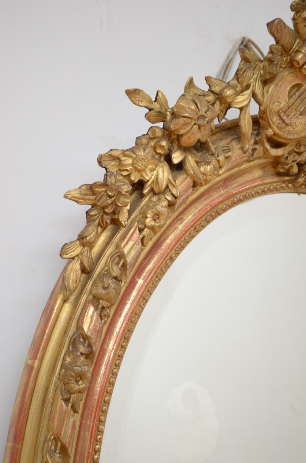 19th Century French Gilt Wall Mirror H119cm View IV