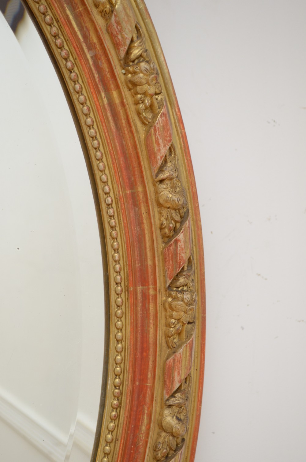 19th Century French Gilt Wall Mirror H119cm View XII