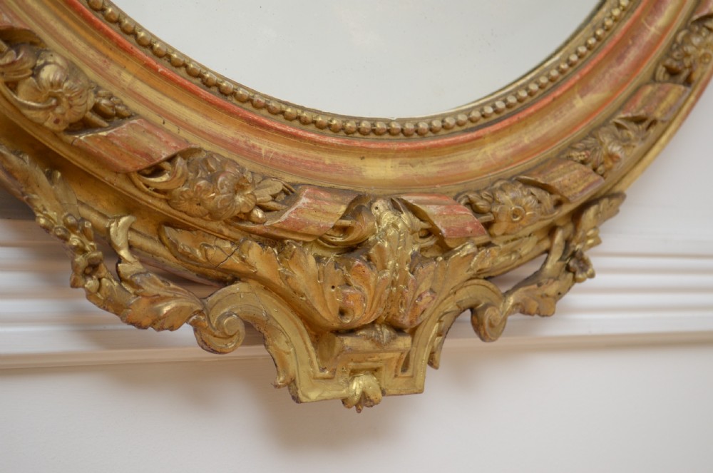 19th Century French Gilt Wall Mirror H119cm View XIII