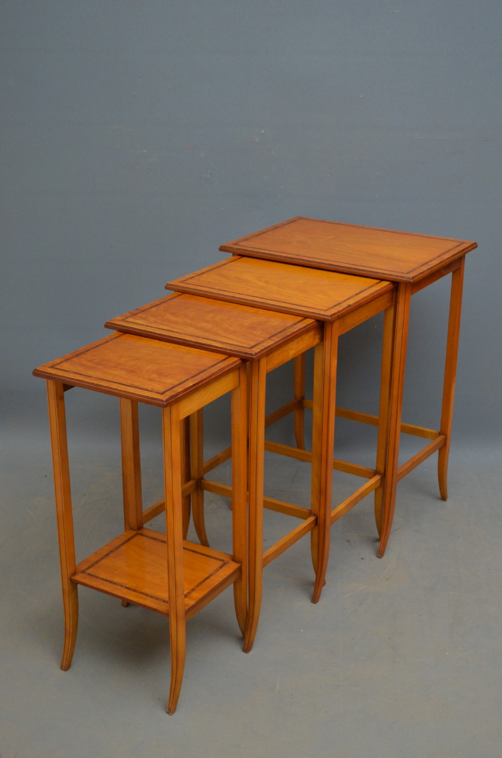 Edwardian Satinwood Quartetto Nest of Tables View IX