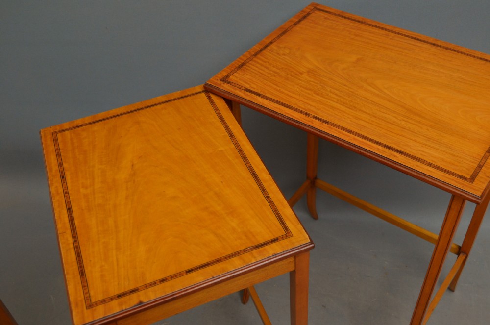 Edwardian Satinwood Quartetto Nest of Tables View III