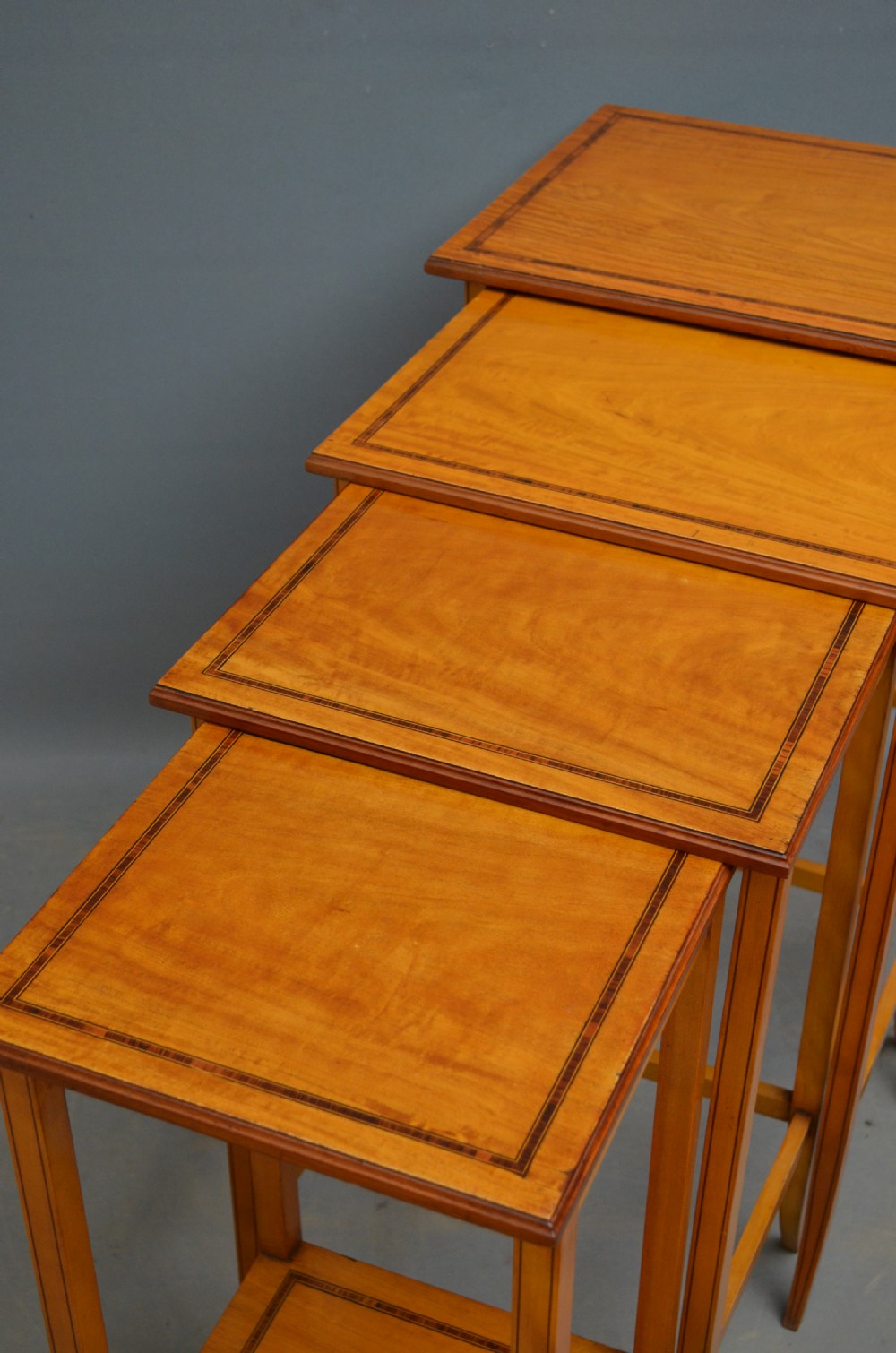 Edwardian Satinwood Quartetto Nest of Tables View V