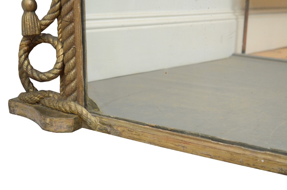 English Victorian Giltwood  Overmantel Mirror H143cm View IV