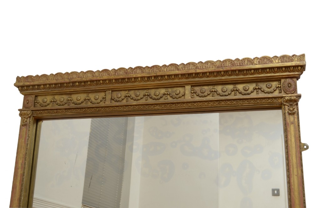 Antique Gilded Overmatel Mirror H130cm View V