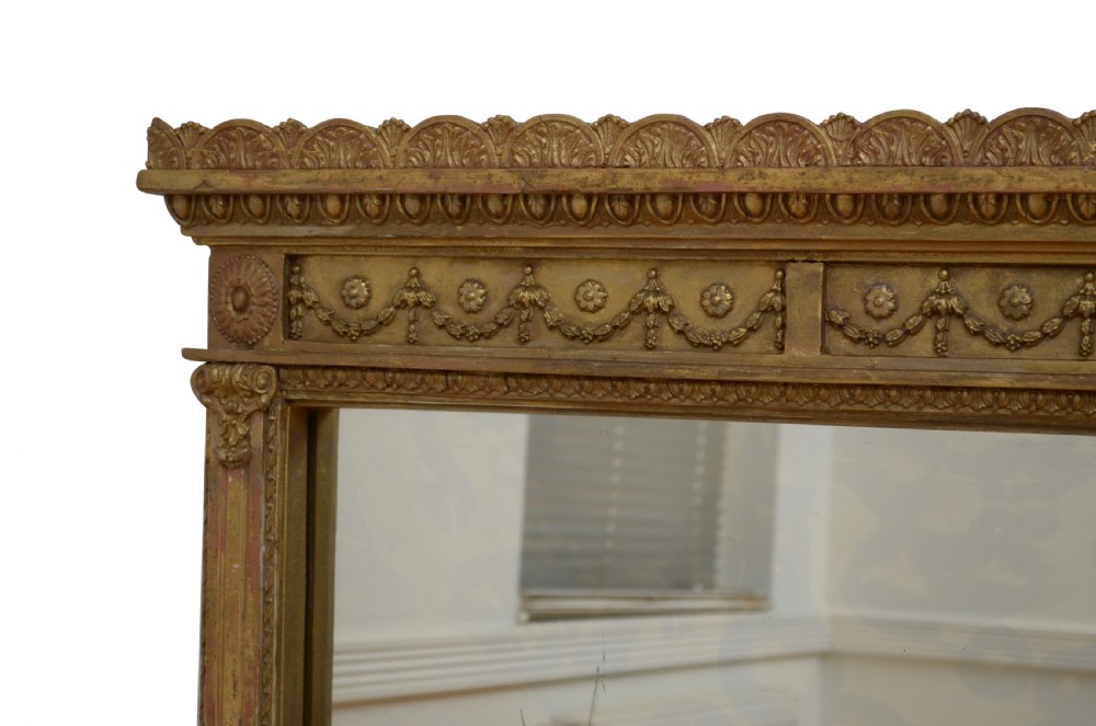 Antique Gilded Overmatel Mirror H130cm View VIII