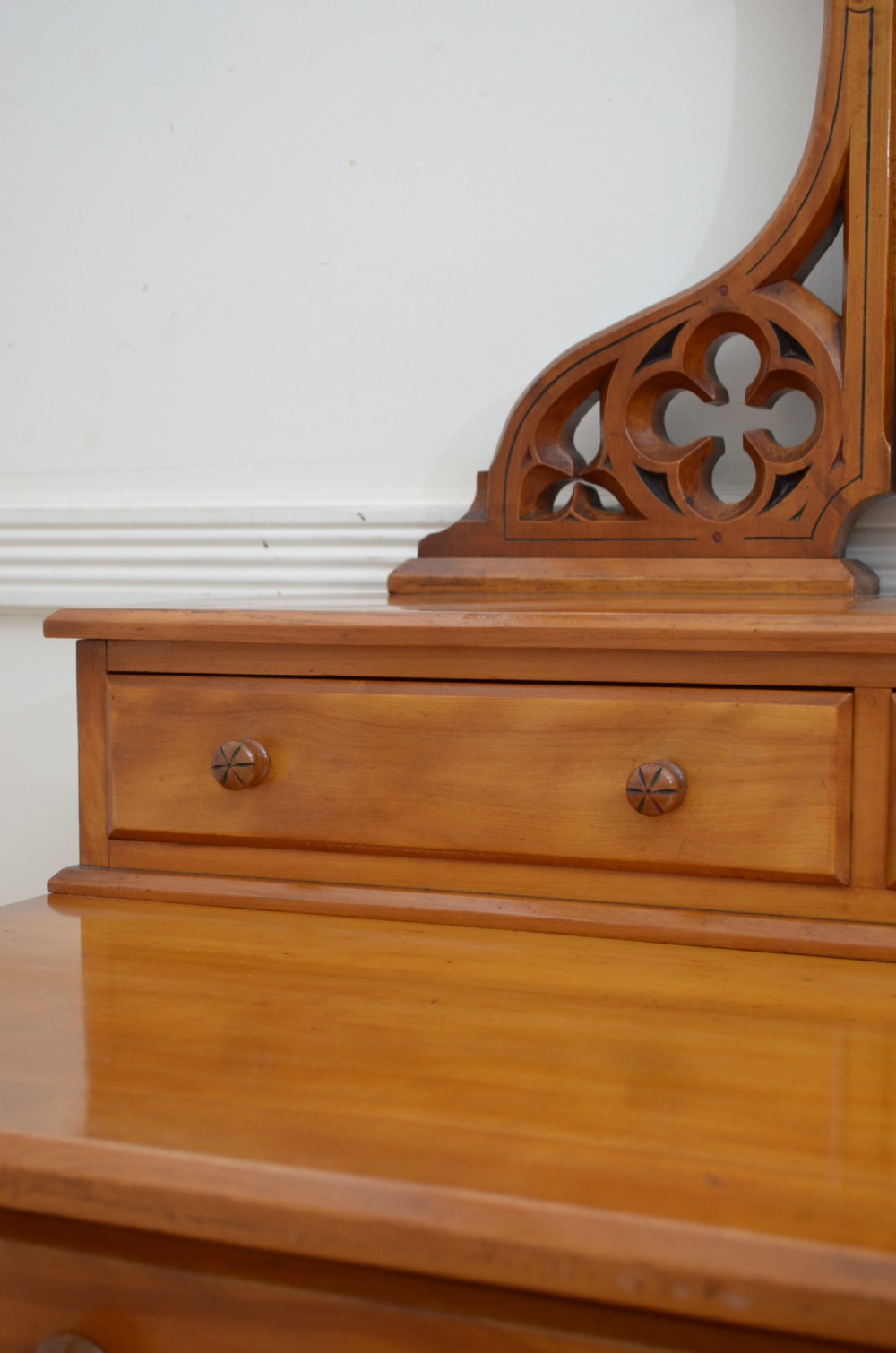English Victorian Satin Birch Dressing Table View VII
