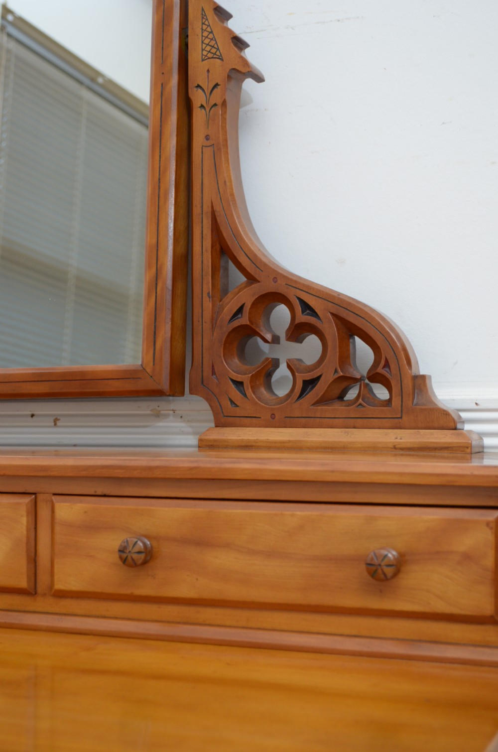 English Victorian Satin Birch Dressing Table View X