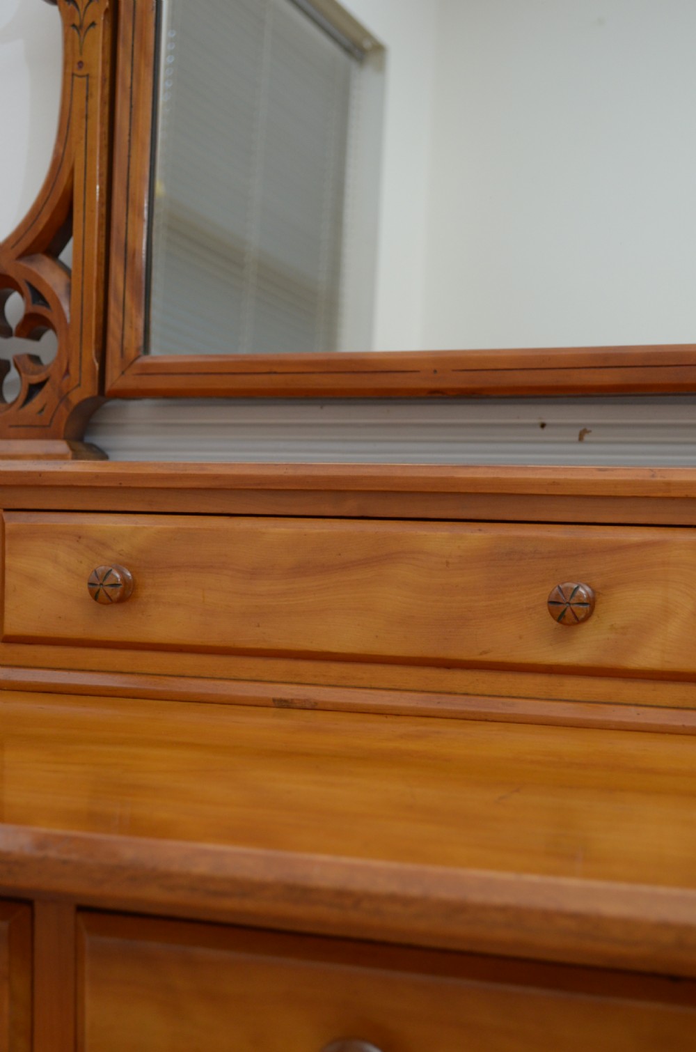 English Victorian Satin Birch Dressing Table View XXI