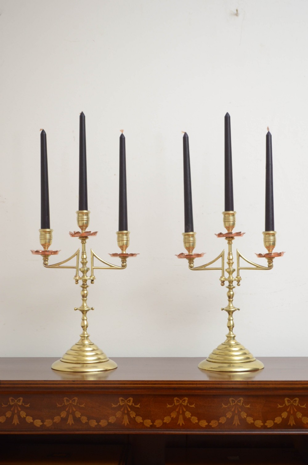 Pair Of Arts And Crafts Candle Holders