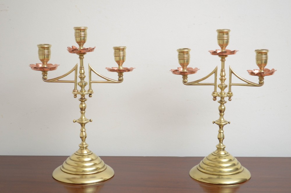 Pair Of Arts And Crafts Candle Holders View V