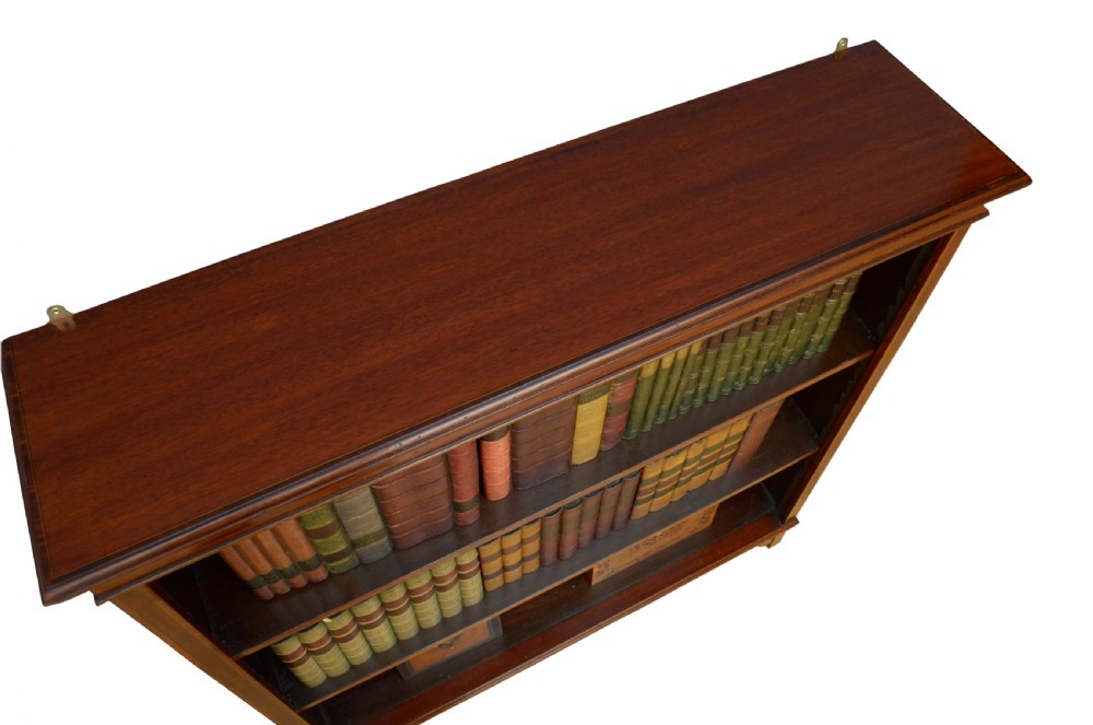 Edwardian Mahogany And Inlaid Open Bookcase View IV
