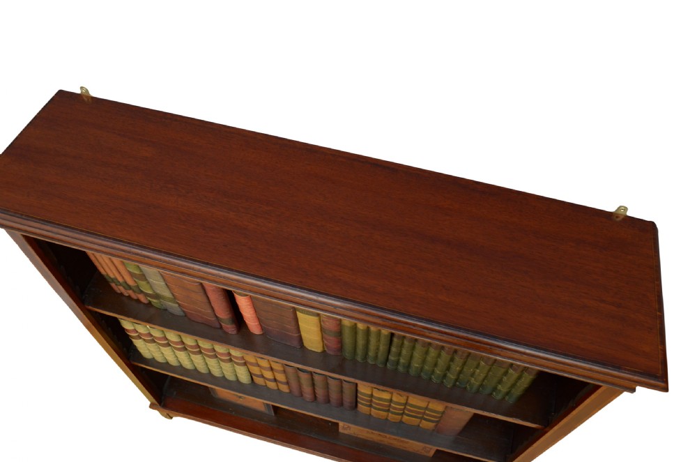 Edwardian Mahogany And Inlaid Open Bookcase View V